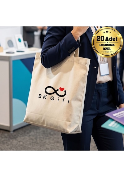 Logonuza Özel 20 Adet Ham Bez Çanta Alt Körüklü 35x40x10 Cm Promosyon Logo Baskılı Ham Bez Çanta Ham Renk
