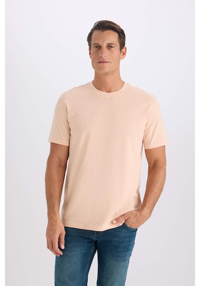 DeFacto %100 Pamuk New Regular Fit Bisiklet Yaka Basic Düz Kısa Kollu Tişört V7699AZ25SPPN672