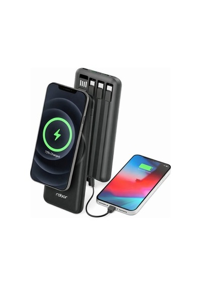 10.000 Mah Kapasiteli Taşınabilir Powerbank İle Çoklu Kablo Desteği 30.000 Mah