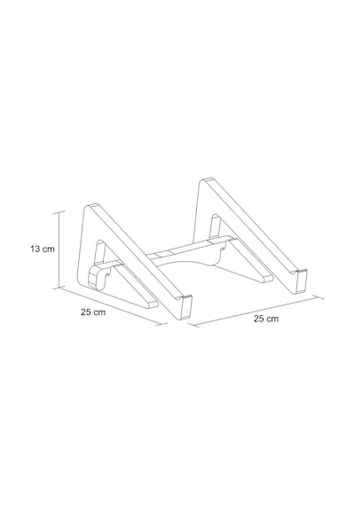 Hanwood Ahşap Laptop Standı - Laptop Yükseltici - Wls6