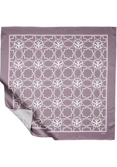 İpekevi Twill İpek Eşarp - Seljuk Monogram - İncir Moru Mor