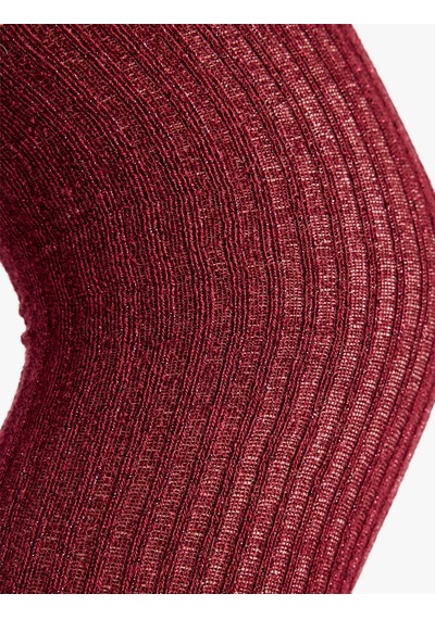Koton Fitilli Külotlu Çorap Bordo 7wkg80199aa