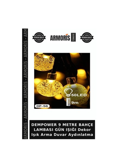 Dempower 9 Metre Bahçe Lambası Gün Işığı Dekor Işık Arma Duvar Aydınlatma