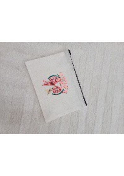 Wisheratelier Yaz Temalı Eğlenceli Bez Clutch El Çantası Çok renkli