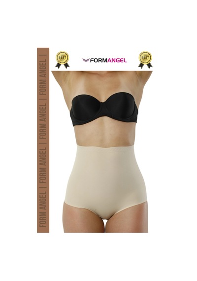 Form Angel Korse İz Göstermeyen Kaymaz Kadın Lazer Kesim Slip Korse 6'lı Set Siyah-ten