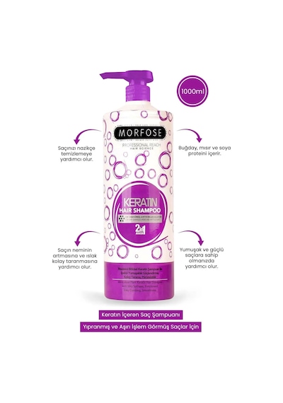 Keratin Şampuan 1000 Ml - Besleyici Koruyucu Etki