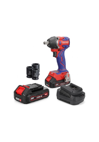 Workpro Wp390226 20volt 2.0ah. Li-ion 1/2 360nm Çift Akü Kömürsüz Profesyonel Şarjlı Somun Sıkma