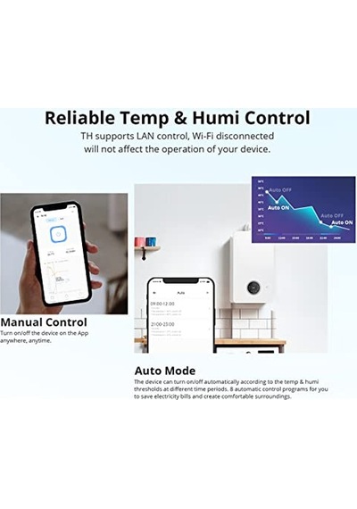 Thr320d 20a Akıllı Sıcaklık Ve Nem İzleme Anahtarı, Alexa, Google Home, Rj9 4p4c Arayüzü İle Uyumlu Genel