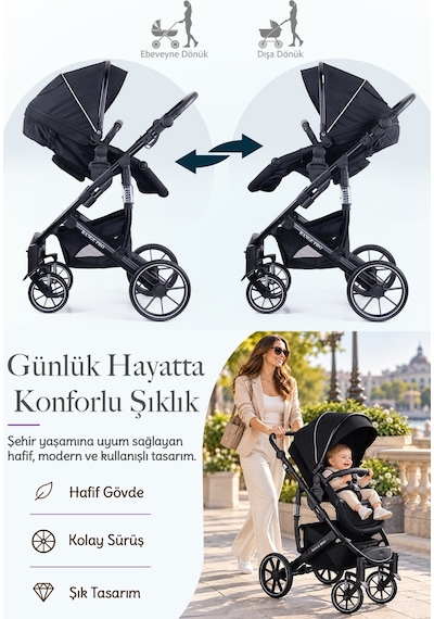 Prego Range Pro Portbebeli i- Size Sertifikalı Travel Bebek Arabası - UPF 50 + UV Korumalı