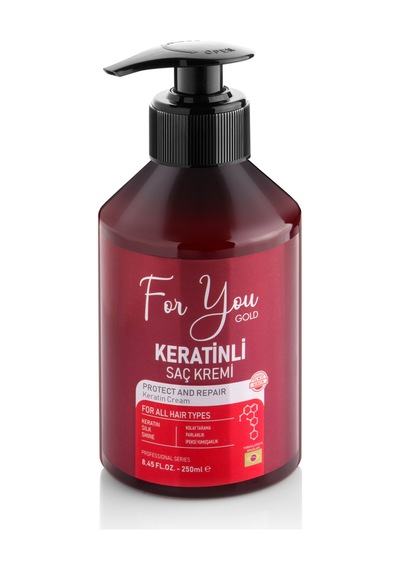 Keratinli,onarıcı,besleyici,canlandırıcı Saç Kremi Saç Güzelleştirici Bakım Kremi 250ml