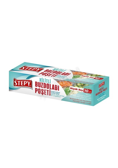4 Adet Stepy Kilitli Buzdolabı Poşeti Büyük Boy
