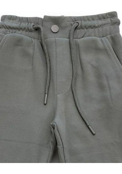 Zekids Erkek Çocuk Rahat Kalıp Beli Lastikli Pantolon-14502 Gri