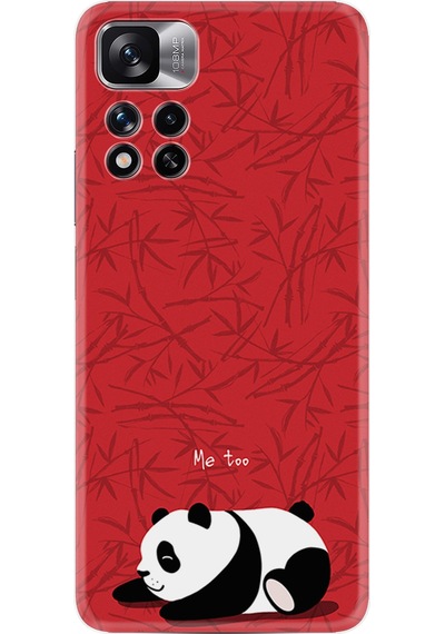 Xiaomi Note 11 Pro 5G Kılıf Resimli Desenli Silikon Platinium Series Sleeping Panda 1810