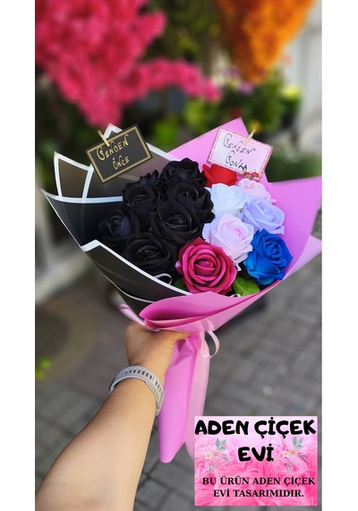 Senden Önce Senden Sonra Kadife Gül Buketi Yüksek Kalite Sevgiliye Eşe Özel Gün Hediyesi Çok Renkli