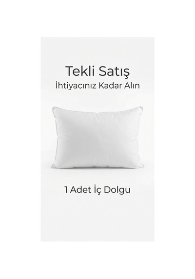 Puffyform Tekli Premium Boncuk Silikon Kırlent İç Yastık 40x60 Cm 400 Gr Dolgun Formunu Koruyan Çökme Yapmaz Vakumlu Yıkanabilir Kırlent İçi Beyaz