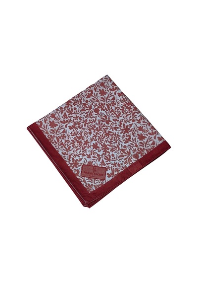 Mim Eşarp Mim Prime Pamuk Çiçek Desenli Eşarp 90x90 Cm Bordo