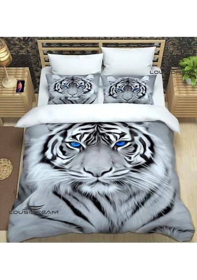 Tiger Tek Kişilik 3 Parça Saten & Pamuk Nevresim Takımı
