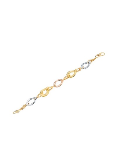 Gülaylar - Altın 14 Ayar Hollow Bileklik N11.16112 Sarı Altın