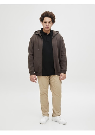 Jack & Jones Büyük Beden Polo Tişört - Austin - 12274980 Black Siyah