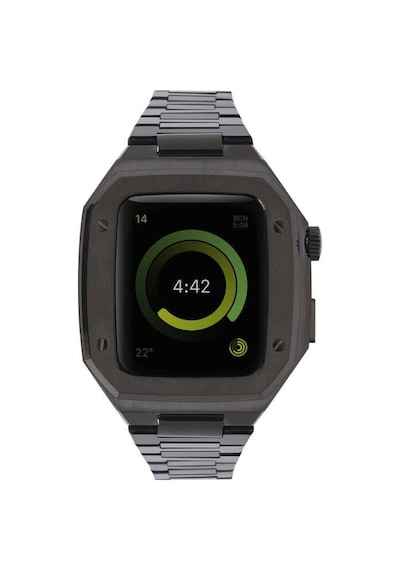 Apple Uyumlu  Watch 44 Mm Kordon Sapple Saat Modeli Kasalı Metal '-Beyaz