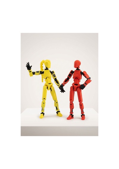 Dummy 13 2 Li Set Sarı & Kırmızı 3d 13 Cm Figür Koleksiyon Oyuncak Seti