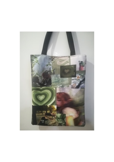 Owl Bag Fairycore Aesthetic Desenli Omuz Çantası Yeşil
