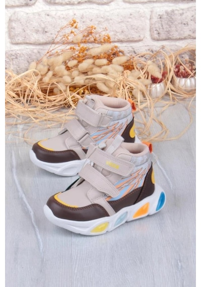 Vicco David 946.b25k.420 Anatomik Taban Unisex Çocuk Işıklı Bot Bej 22-25 Bej