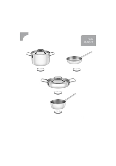 Hascevher Mini Chef Çelik Oyuncak 6 Pcs Tencere Seti