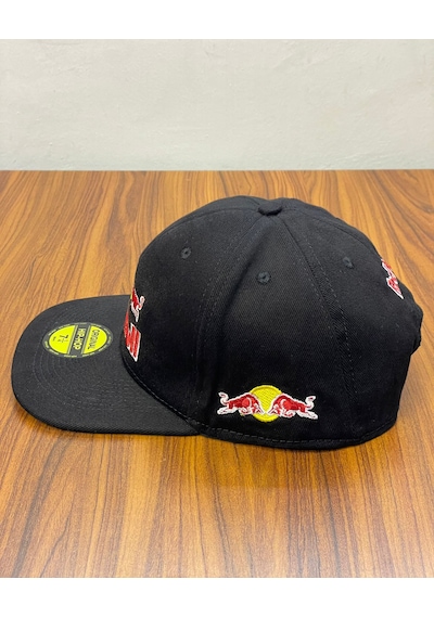 Hamze Red Bull Nakışlı Hip Hop Snapback Rapper Basket Cap Şapka Siyah