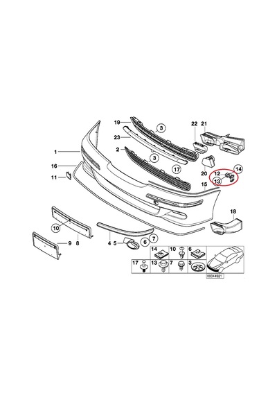Bmw 5 Serisi Ön Tampon Braketi - R L - Yan Sanayi E39 N11-511181