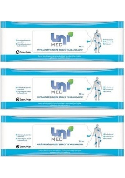 Medikaltec Unimed Perine Bölgesi Yıkama Havlusu 50 Li 3 Paket