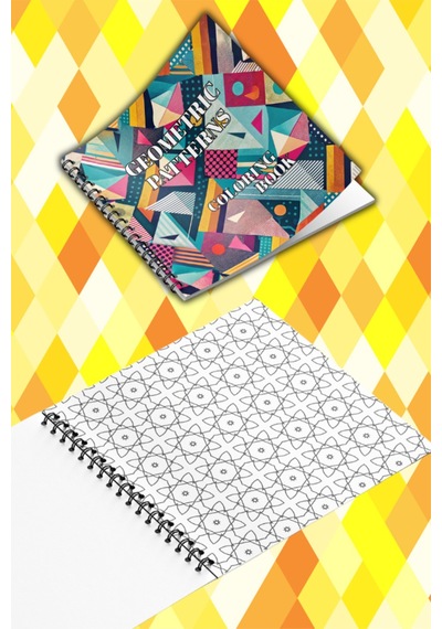 Geometrik Patternler 20 X 20 Cm Büyük Boyama Kitabı