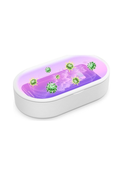 Ally 15W Hızlı Kablosuz Wireless Şarj+Ultraviyole Sterilizer- Uv (311350079)-Beyaz