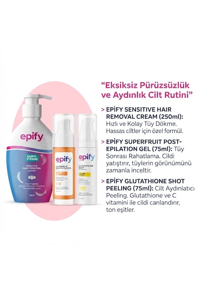 Özel Bakım Seti Tüy Dökücü Pompalı Krem,epilation Jel Ve Glutatyon Peeling