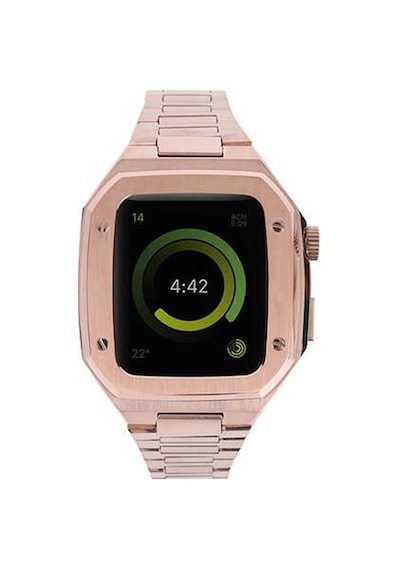 Apple Watch Uyumlu44mm Metal Petek Kasalı Kordon Saat Değildir - Rose Gold