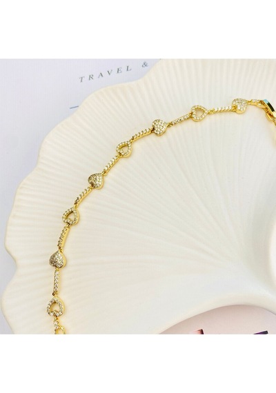 Kalpli Bileklik Suyolu Zirkon Taşlı Kararmuz Xuping Vip Seri 14 Ayar Gold 19cm Altın