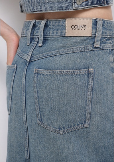 Colin's Colins Regular Fit Düz Fermuarlı Kadın Mavi Etek Cl1076013 Q1.v1 Dn44267 Denim