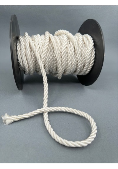 7 Mm Burgulu Kordon-5 Metre-optik Beyaz