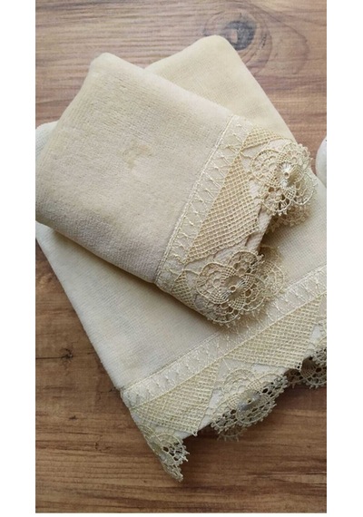 Osmanlı İğne Oyalı 6 lı Set El ve Yüz Havlusu 50/90 30/50cm Çok Renkli