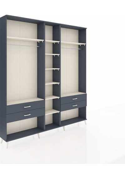 Arges Dolap 10 Raflı 4 Çekmeceli 2 Askılı 220x30x243 Antrasit-aytaşı/antrasit Aytası/antrasıt Arges Dolap 10 Raflı 4 Çekmeceli 2 Askılı 220x30x243 Antrasit-aytaşı/antrasit Aytası/antrasıt