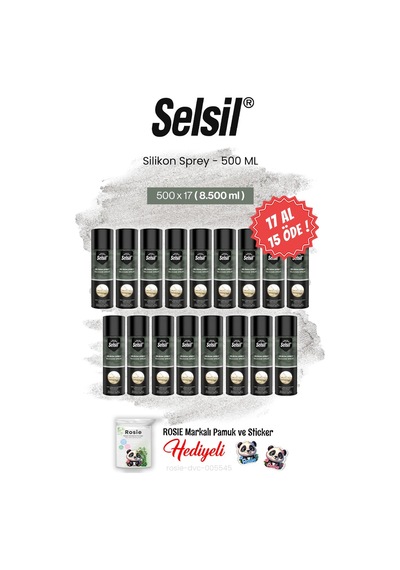 Selsil Silikon Sprey 500 Ml, 17 Al 15 Öde Ve Rosie Pamuk