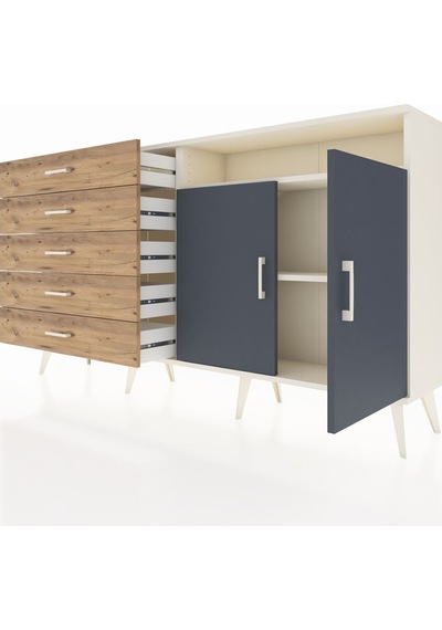 Arges Konsol 2 Raflı 5 Çekmeceli 2 Kapaklı 176x30x99 Aytaşı-antra Aytaşı-antrasit/çam Arges Konsol 2 Raflı 5 Çekmeceli 2 Kapaklı 176x30x99 Aytaşı-antra Aytaşı-antrasit/çam