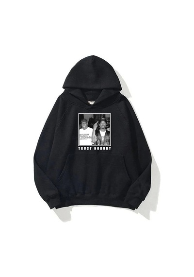 Startmore Y2k Unisex Trust Nobody Siyah Sweatshirt Kod 1982 Siyah