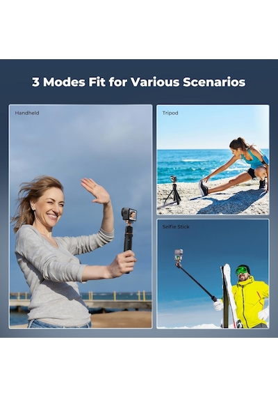 K&f Concept Osmo Action 6 / Osmo Nano Için Manyetik Selfie Çubuğu & Tripod