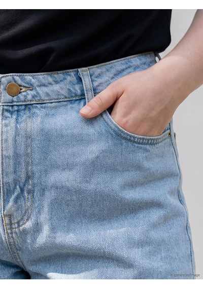 Lcwaıkıkı Curve Mavi Büyük Beden Kadın Jean Şort