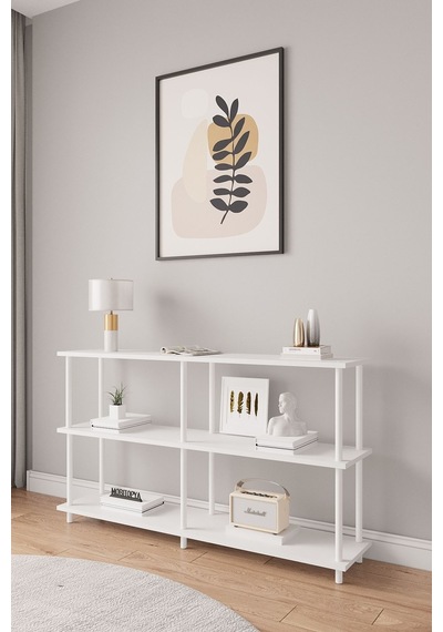 Çevir Kur Beyaz Bd 150 Cm Raflı Konsol 150 75 29 Cm Beyaz