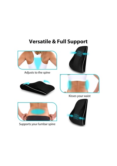Ortopedik Visco Bel Ve Sırt Yastığı%100 Visco, Bel Sırt Destek Minderi Ergonomik Araç Koltuk Sırt Desteği, N Diğer