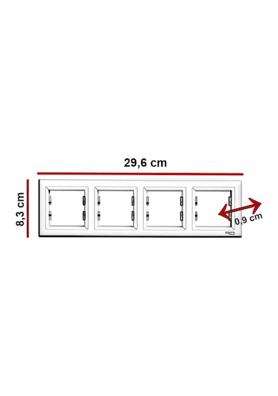 Schneider Asfora Krem Dörtlü Çerçeve Eph5800423