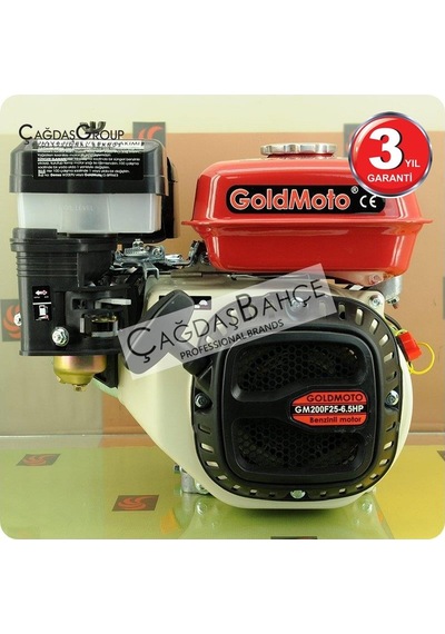 Goldmoto Gm200F25 Benzinli Motor 6.5 Hp Krank Mili Frezeli 25Mm
