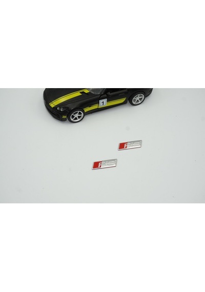 Audi Rs Direksiyon Alüminyum Alaşımlı 3M 3D Sticker Logo 2Li Set